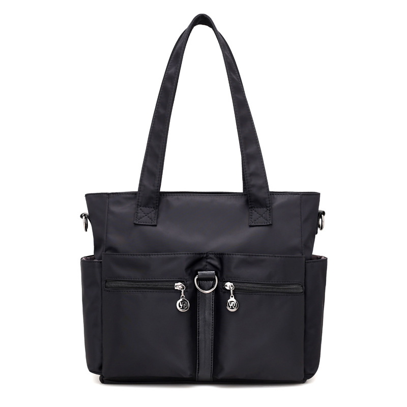 Women Casual Large Capacity Waterproof Oxford Cloth Bag (Black)