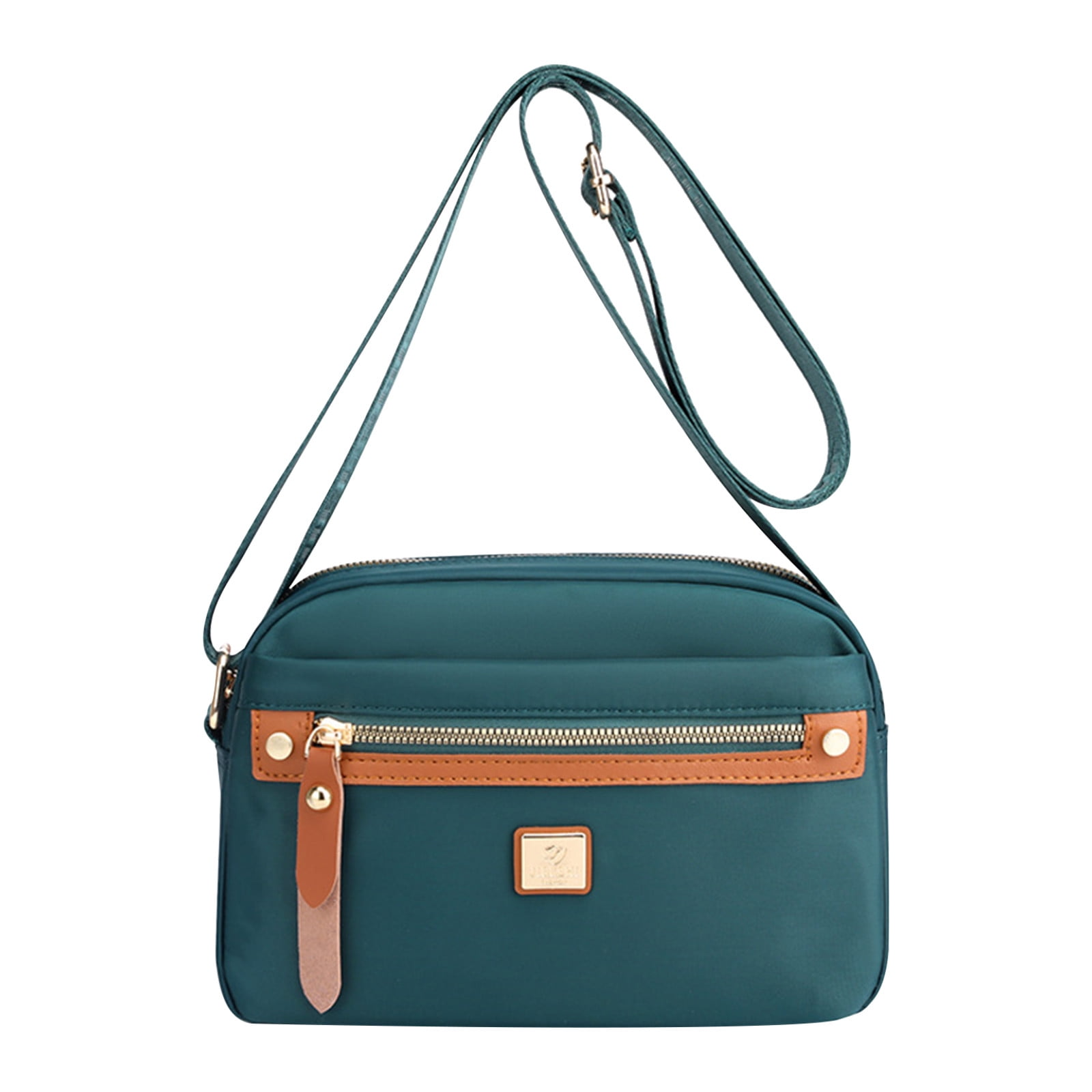 Nylon Fashion Cross-body Bag Lightweight Portable Shoulder Bag (green )