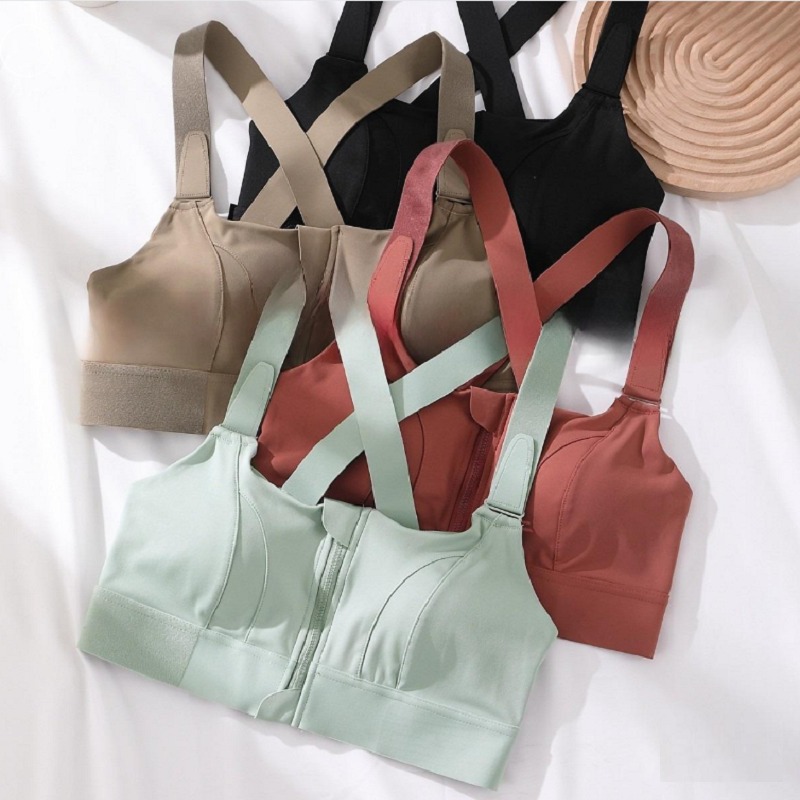 Front Zipper Sports Bra