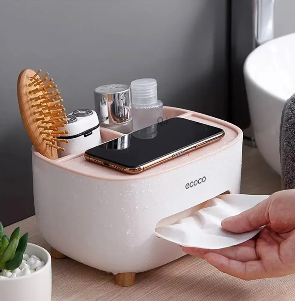 ECOCO Multifunctional Tissue Box & Desk Organizer