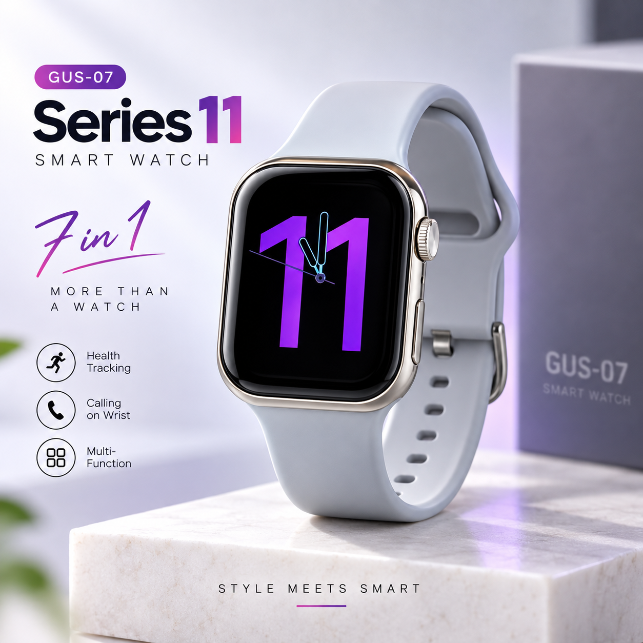 GUS-07 Series 11 AMOLED Smartwatch 7-in-1 Combo