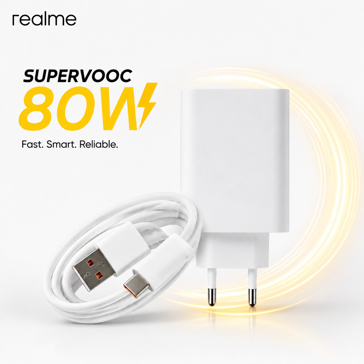 Realme 80W Super Fast Charging Adapter with Cable
