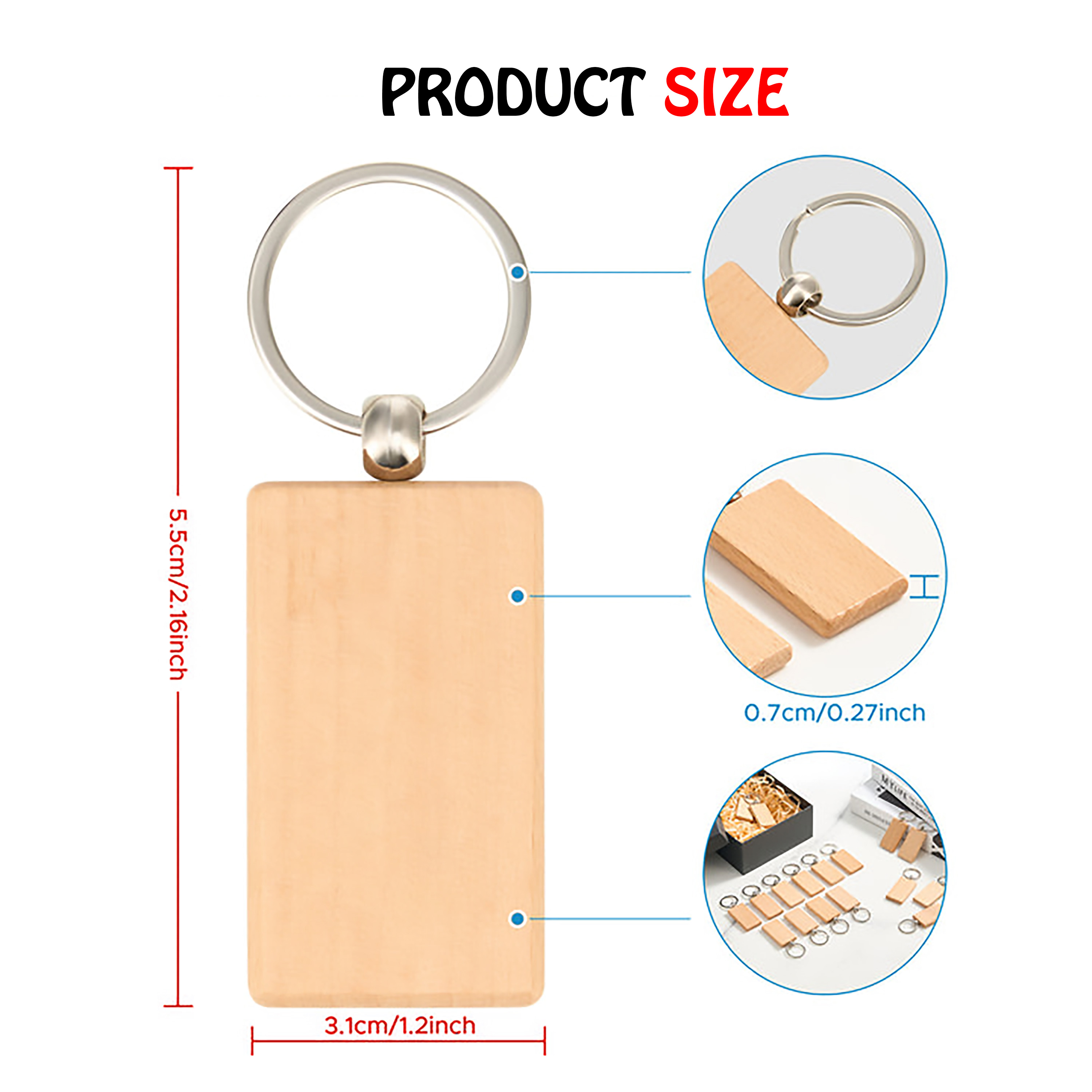 Key Box Ring Wooden Key Ring with Premium Box♥ || 7644